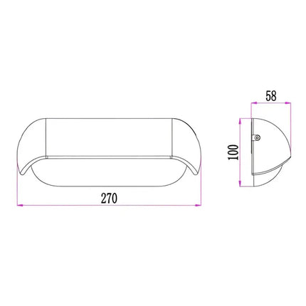 Aken 13W LED Exterior Surface Mounted Wall Light Dark Grey - AKEN1-Exterior Wall Lights-CLA Lighting