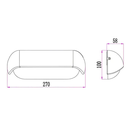 Aken 13W LED Exterior Surface Mounted Wall Light White - AKEN2-Exterior Wall Lights-CLA Lighting