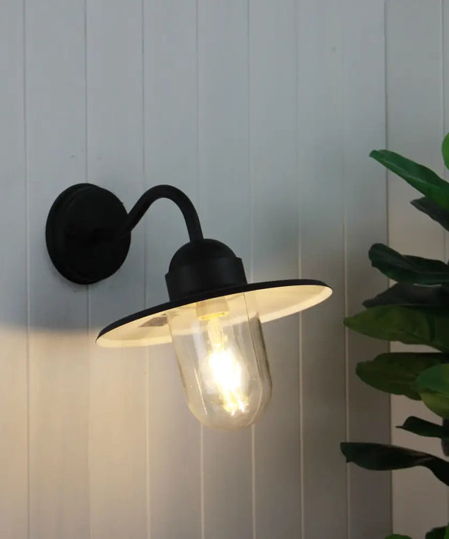 Alley 1 Light Wall Light Black - OL7880BK-Exterior Wall Lights-Oriel Lighting