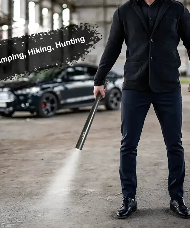 Aluminium Security Torch - Black-Flashlights-Brillar