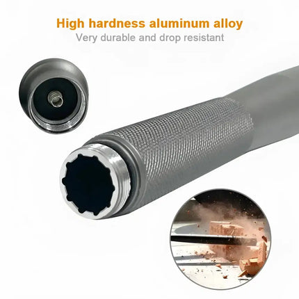 Aluminium Security Torch - Black-Flashlights-Brillar