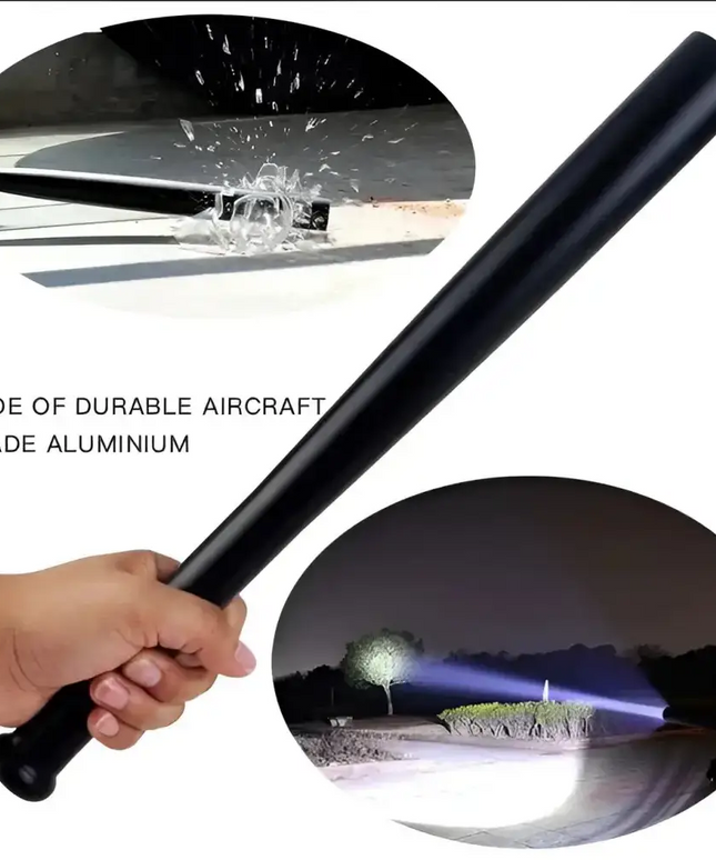 Aluminium Security Torch - Black-Flashlights-Brillar