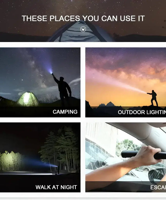 Aluminium Security Torch - Black-Flashlights-Brillar