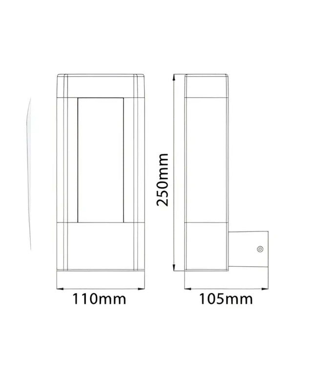 Amun Exterior LED Surface Mounted Wall Light 10W - AMUN1-Exterior Wall Lights-CLA Lighting