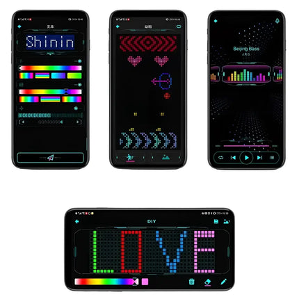 DIY Shining Electronic Futuristic Eyewear Glow The Dark Bluetooth LED Luminous Glasses