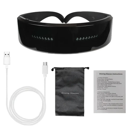 DIY Shining Electronic Futuristic Eyewear Glow The Dark Bluetooth LED Luminous Glasses