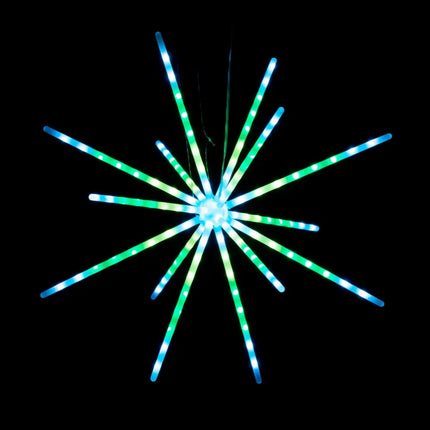 Illuminated starburst decoration from App Controlled LED Lightshow Meteor Light 58cm
