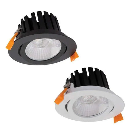 Aqua Tilt 13W Tricolour Dimmable IP65 Downlight - 90mm Cut Out - Home & Garden > Lighting > Ceiling Lights
