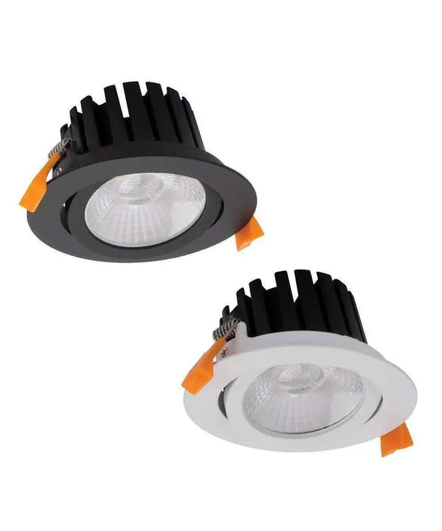 Aqua Tilt 13W Tricolour Dimmable IP65 Downlight - 90mm Cut Out - Home & Garden > Lighting > Ceiling Lights