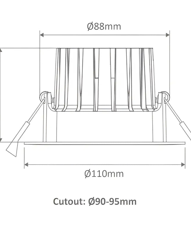 Aqua Tilt 13W Tricolour Dimmable IP65 Downlight - 90mm Cut Out - Home & Garden > Lighting > Ceiling Lights
