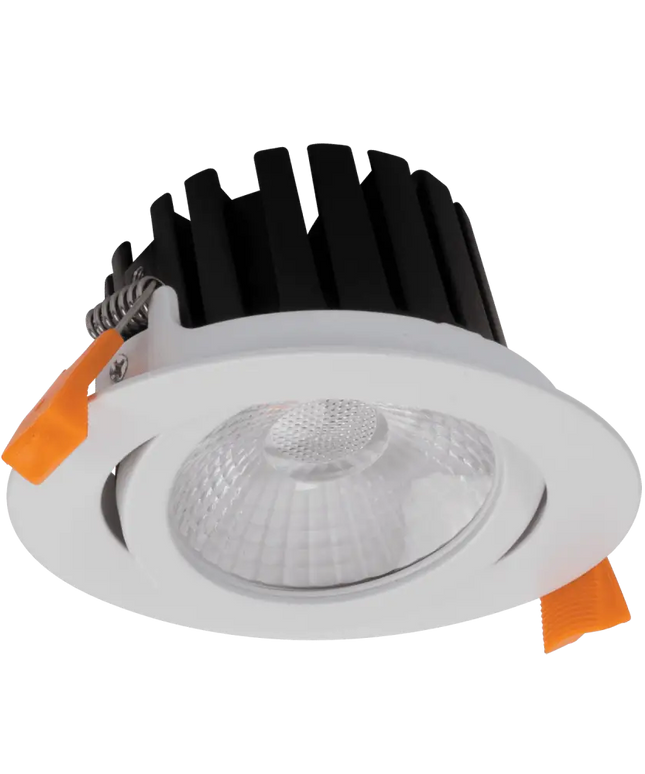 Aqua Tilt 13W Tricolour Dimmable IP65 Downlight - 90mm Cut Out - White - Home & Garden > Lighting > Ceiling Lights