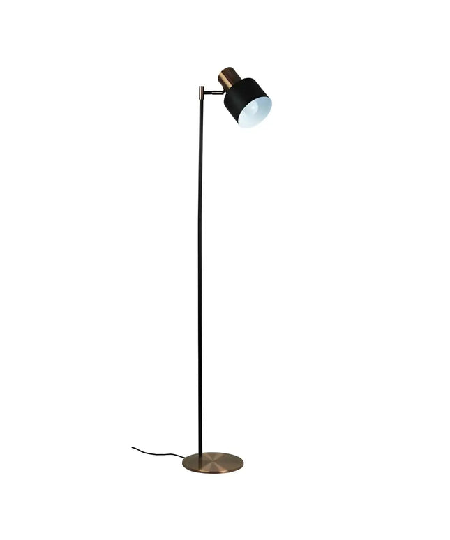 Ari 1 Light Floor Lamp Black With Copper Head - SL98787CO-Floor Lamps-Oriel Lighting
