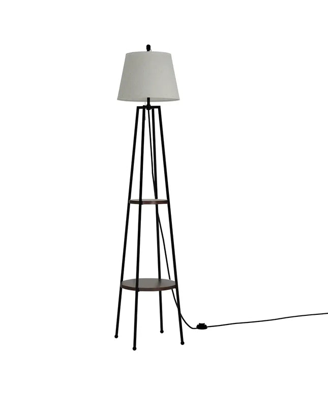 Artiss Floor Lamp with 2 Tier Shelf Storage and LED Light Stand for Living Room
