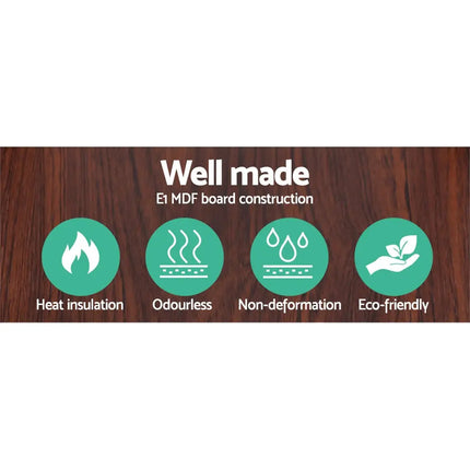 Artiss Floor Lamp 3 Tier Shelf Storage LED Light Stand Home Room Pattern Brown - Home & Garden > Lighting > Floor Lamps