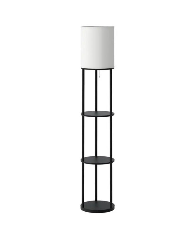 Artiss Floor Lamp 3 Tier Shelf Storage LED Light Stand Home Room Vintage Round - Home & Garden > Lighting > Floor Lamps