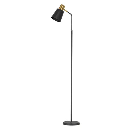 Black and gold modern floor lamp with LED light stand for home and office decor