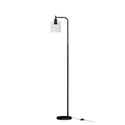 Artiss Floor Lamp Light Stand Modern Home Living Room Office Reading Glass Shade Black - Home & Garden > Lighting >
