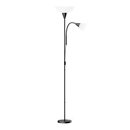 Black floor lamp with two white shades from Artiss Modern Home Living Room Office Collection