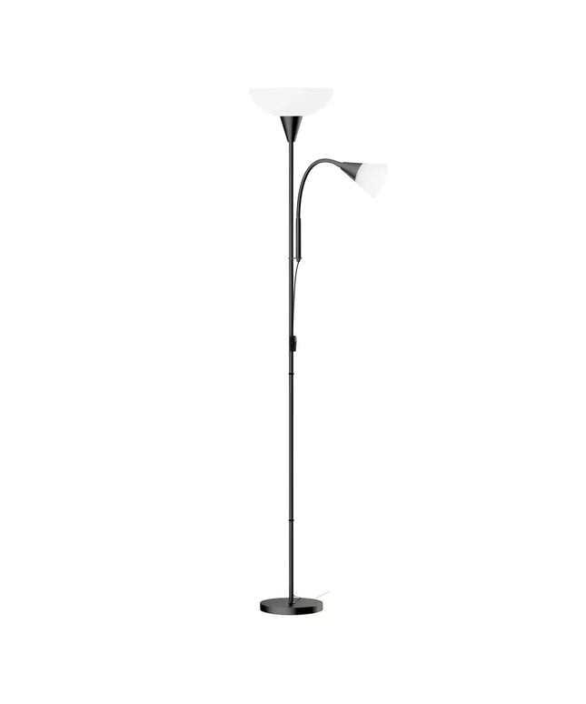 Black floor lamp with two white shades from Artiss Modern Home Living Room Office Collection