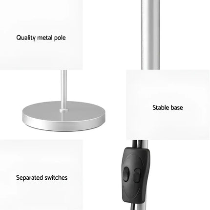 Floor lamp details of Artiss Modern Silver Floor Lamp for home and office lighting