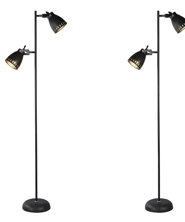 Audrey Floor Lamp - Black - 2 x Black Audrey Floor Lamps - Home & Garden > Lighting