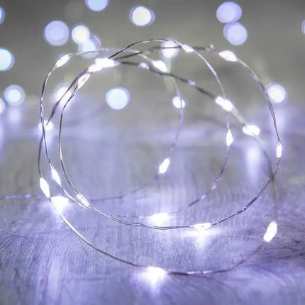 Battery Operated 40 Micro LED String Lights with Timer - 3 Colour Options - Micro Fairy Lights