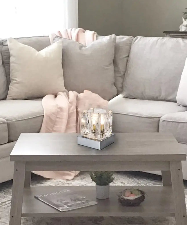 Bianca Glass Table Lamp with LED Bulb-Home & Garden > Lighting-Dropli