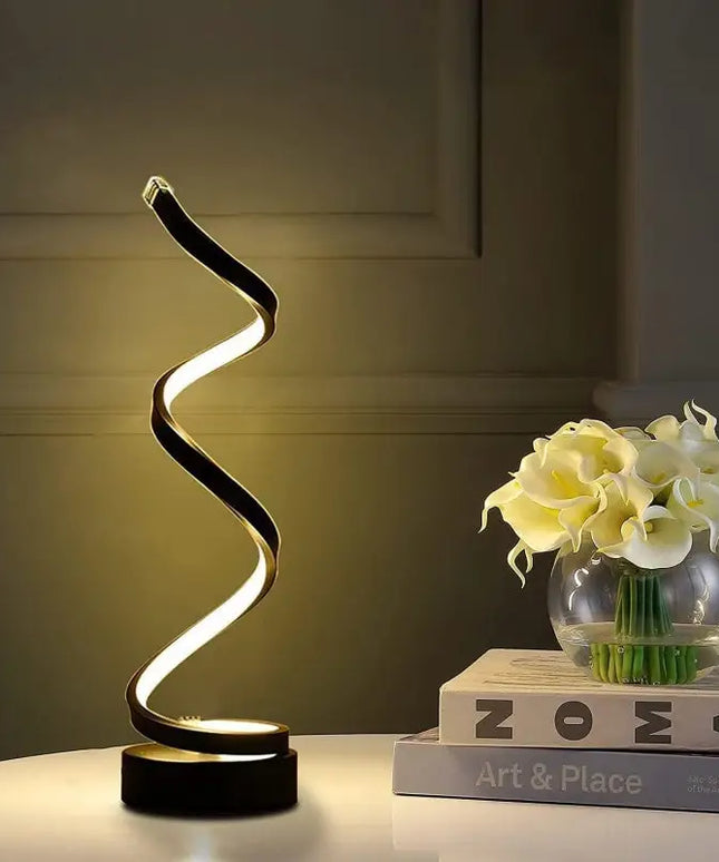 Modern Spiral Dimmable LED Table Lamp_1