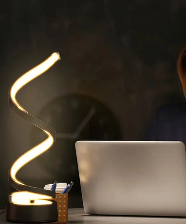 Modern Spiral Dimmable LED Table Lamp_5