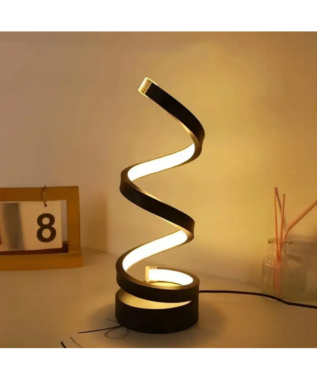 Modern Spiral Dimmable LED Table Lamp_0