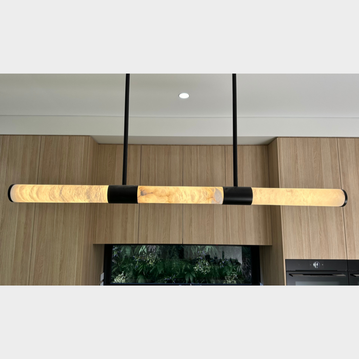 MADISON 1500 Spanish Marble Linear LED Pendant - Black