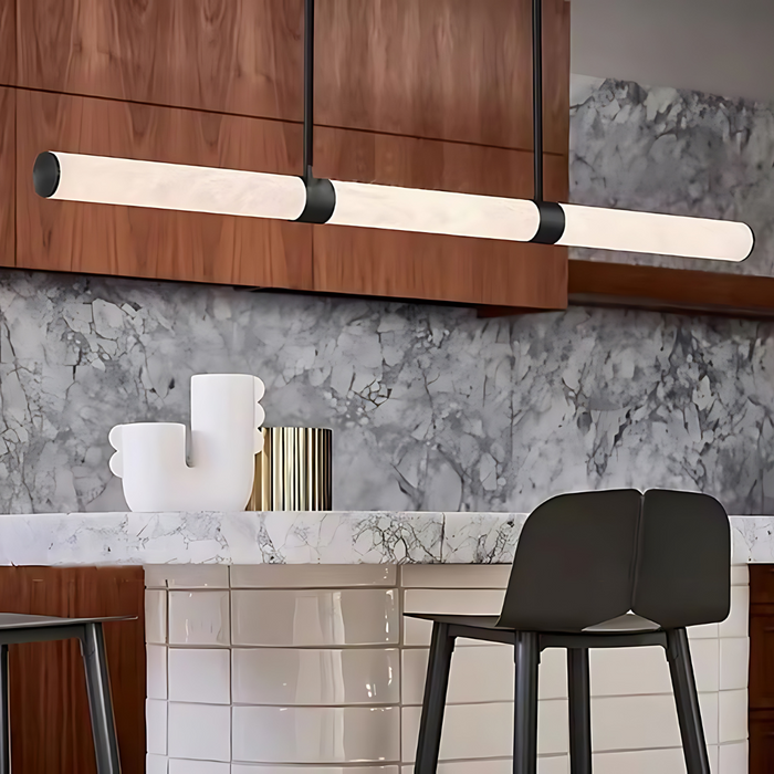 MADISON 1500 Spanish Marble Linear LED Pendant - Black