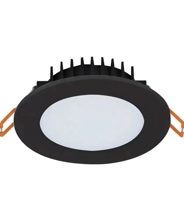 Domus Bliss recessed LED ceiling light in white finish – energy-efficient 90mm downlight with flex and plug