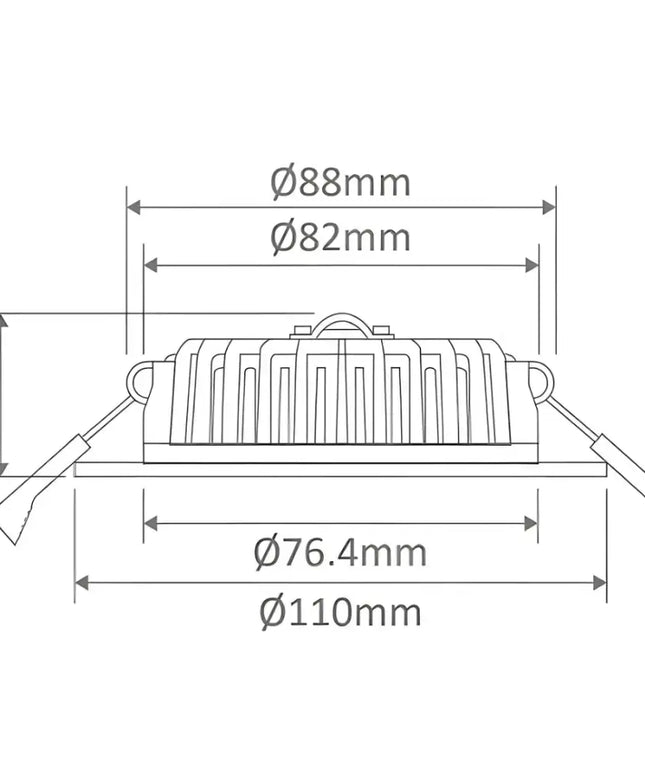 Technical drawing of a radiator with dimensions labeled