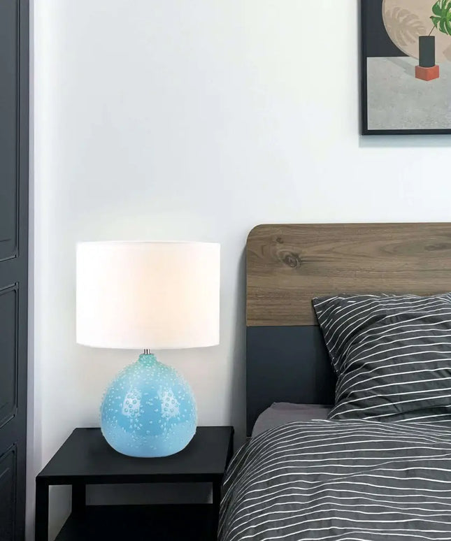 Boden Ceramic Table Lamp - Blue - Home & Garden > Lighting