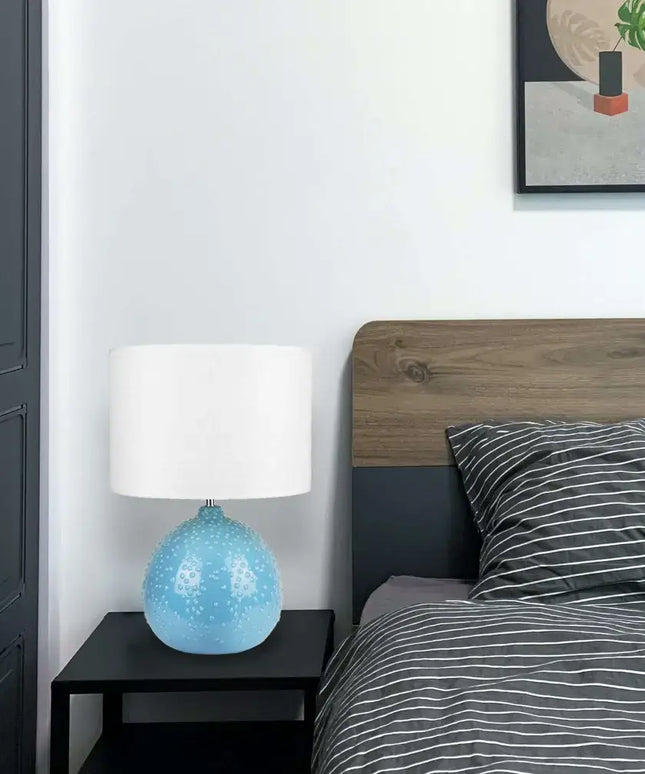 Boden Ceramic Table Lamp - Blue - Home & Garden > Lighting