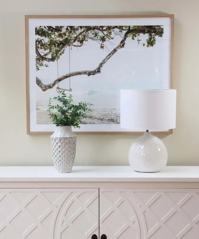 Boden Ceramic Table Lamp - White - Home & Garden > Lighting