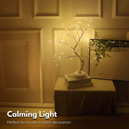 Bonsai Fairy Tree Lights Warm White Wood Desk Lamp - Home & Garden > Lighting