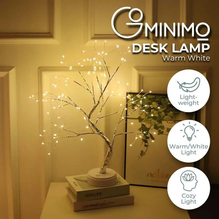 Bonsai Fairy Tree Lights Warm White Wood Desk Lamp - Home & Garden > Lighting