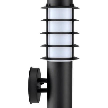 Borda Exterior Louvred Wall Light 304 Stainless Steel Black IP44 - BORDA1-Exterior Wall Lights-CLA Lighting