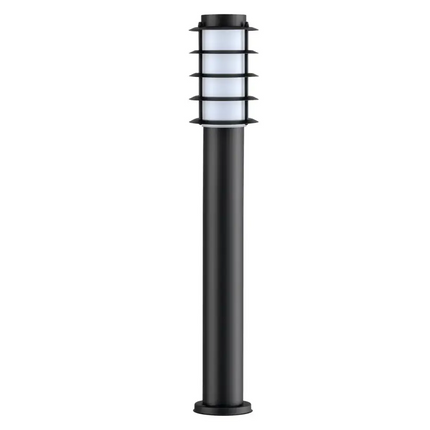 Borda Louvred Bollard Light Long 304 Stainless Steel Black IP44 - BORDA5-Bollard Lights-CLA Lighting