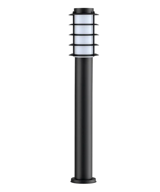 Borda Louvred Bollard Light Long 304 Stainless Steel Black IP44 - BORDA5-Bollard Lights-CLA Lighting