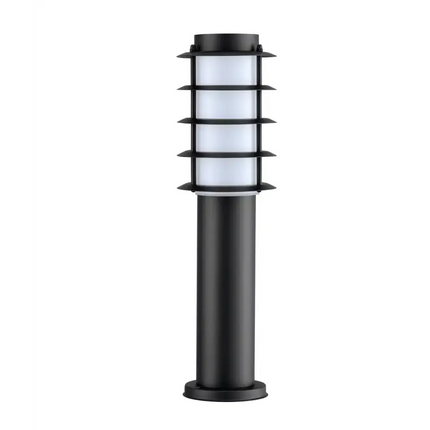 Borda Louvred Bollard Light Short 304 Stainless Steel Black IP44 - BORDA3-Bollard Lights-CLA Lighting