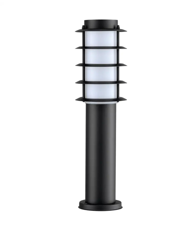 Borda Louvred Bollard Light Short 304 Stainless Steel Black IP44 - BORDA3-Bollard Lights-CLA Lighting