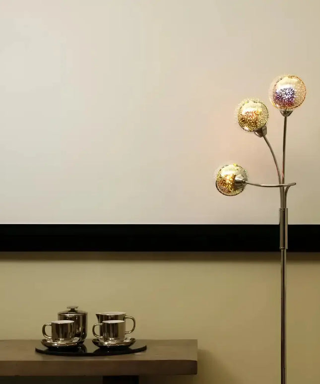 Candice Futuristic Chrome 3 Light Floor Lamp-Floor Lamps-Lexi Lighting