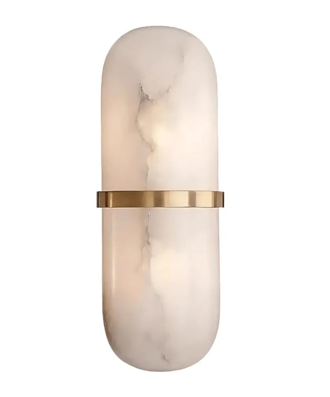 Castello Brass Spanish Marble LED Wall Light - Wall Light
