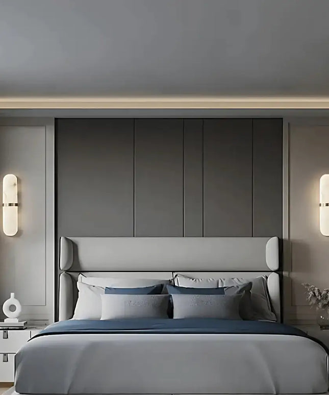 Castello Brass Spanish Marble LED Wall Light - Wall Light