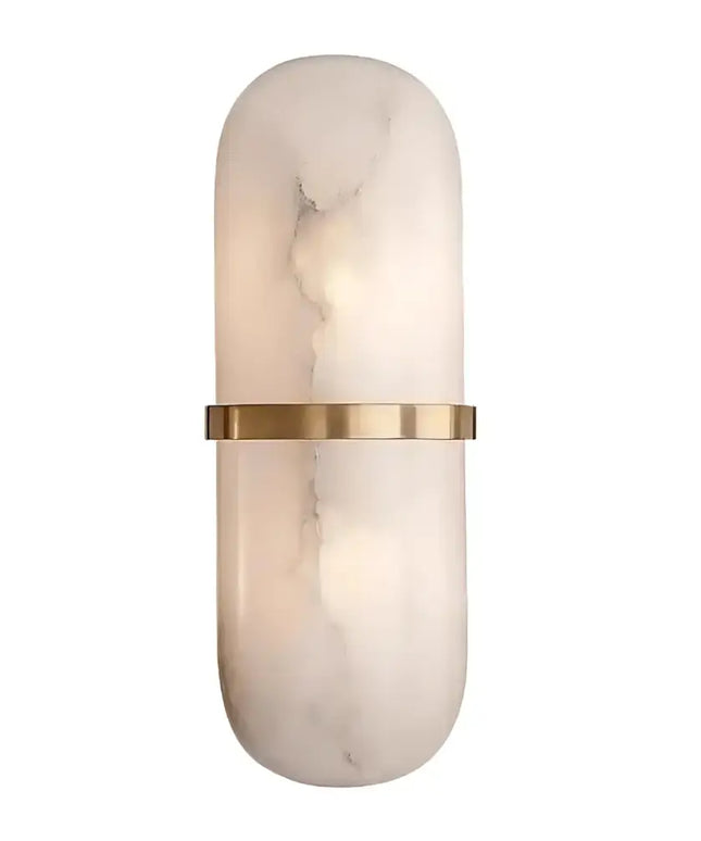 Castello Brass Spanish Marble LED Wall Light - Wall Light