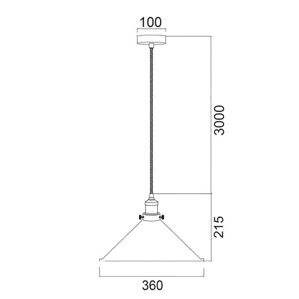 Cerema Coolie White with Antique Brass & Black Highlight Pendant Lights-Pendant Light-CLA Lighting