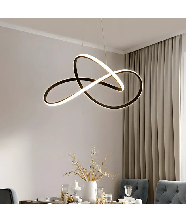 Charlotte 500mm Tri-Colour LED Pendant Light | Modern Black Aluminium Ceiling Light